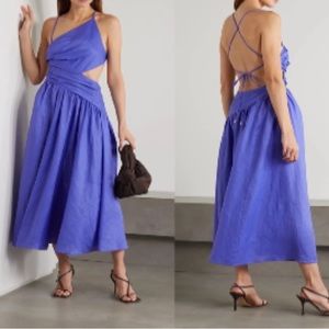 ZIMMERMANN Laurel Asymmetric Midi-dress in Tropicana in SIZE 0